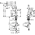 Talis M54 kuhinjska slavina 3 cevi sa tušem inox 72860800 Hansgrohe