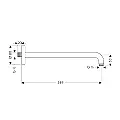 shower ruka za gornji tuš crna 389 mm crna mat 27413670 Hansgrohe