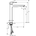 Metropol 260 visoka slavina za lavabo crna mat 32512670 Hansgrohe