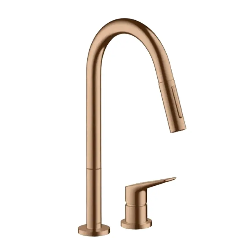 Citterio M Kuhinjska slavina brushed red gold sa raspršivačem Axor