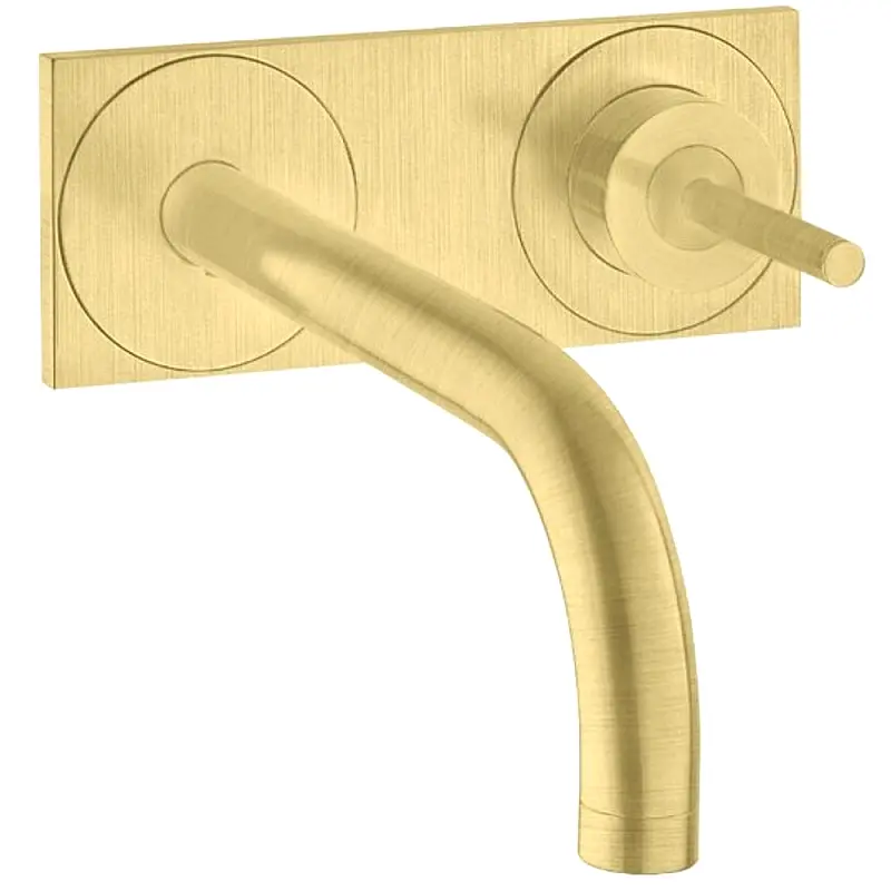 Uno2 Zidna slavina 225mm sa plocom brushed brass Axor