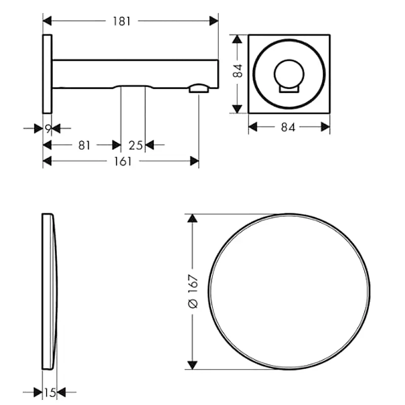 Uno baterija za lavabo 45110330 Axor