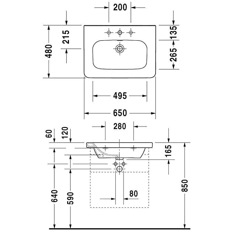 DuraStyle umivaonik 2320650000 Duravit